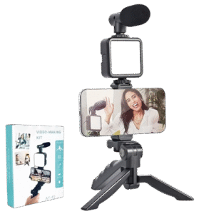 Ay-49 Video Making Kit Vlogging Tripod Triple Band Light