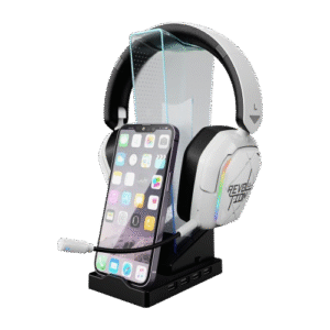 XTRIKE ME HT-09 HEADSET & PHONE STAND WITH 4 USB PORT AND LED LIGHT